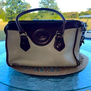 Dooney & Bourke brown and cream handbag Satchel vintage